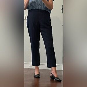 J. Crew Navy Linen blend pant 10 T tall